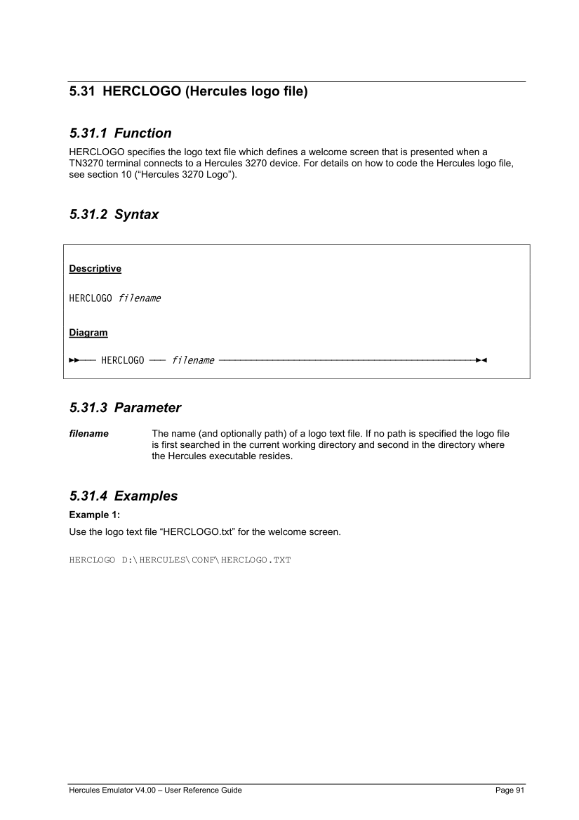Hercules V4.00.0 - User Reference Guide - HEUR040000-00 page 91