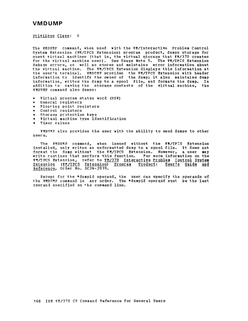 CP Command Reference for General Users (Rel 6 PLC 17 Apr81) page 168