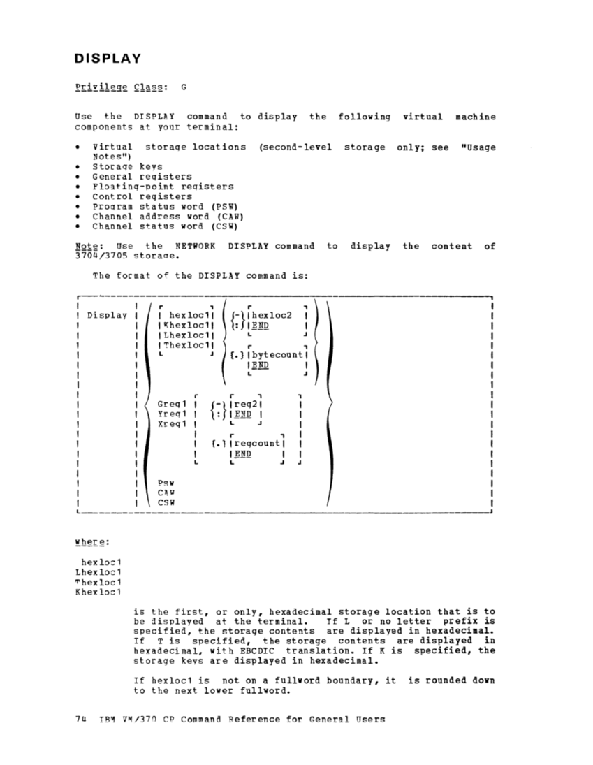 CP Command Reference for General Users (Rel 6 PLC 17 Apr81) page 74