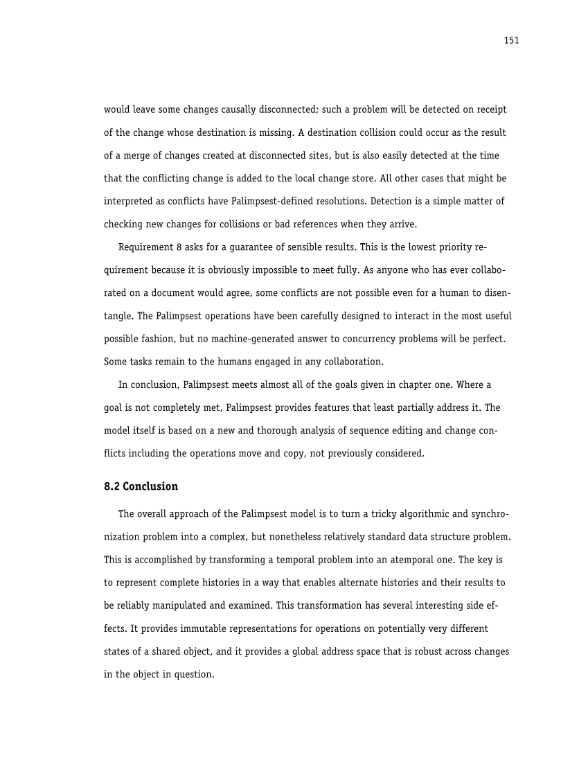 Palimpsest: Change-oriented Concurrency Control for Collaborative Applications page 163
