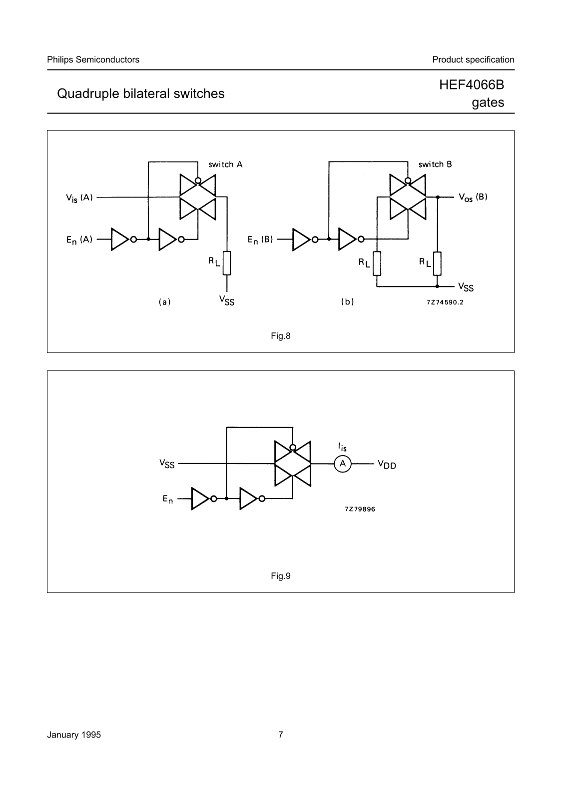 hef4066bf quad bilateral analog switches page 6