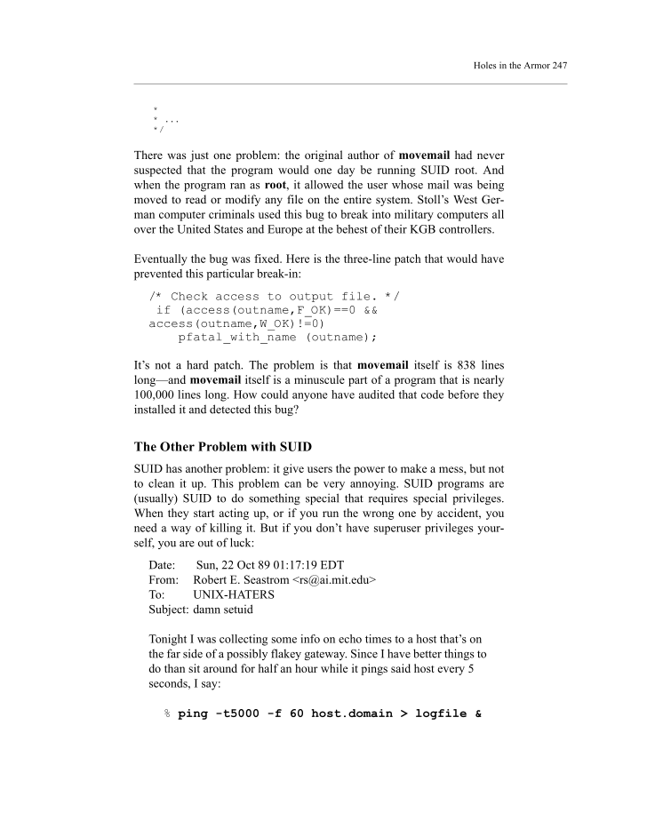 The Unix-Haters handbook page 283