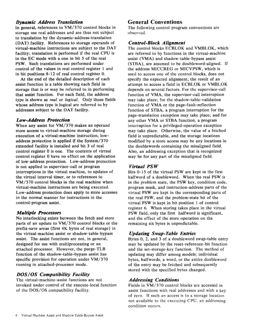 Virtual-Machine Assist and page 8