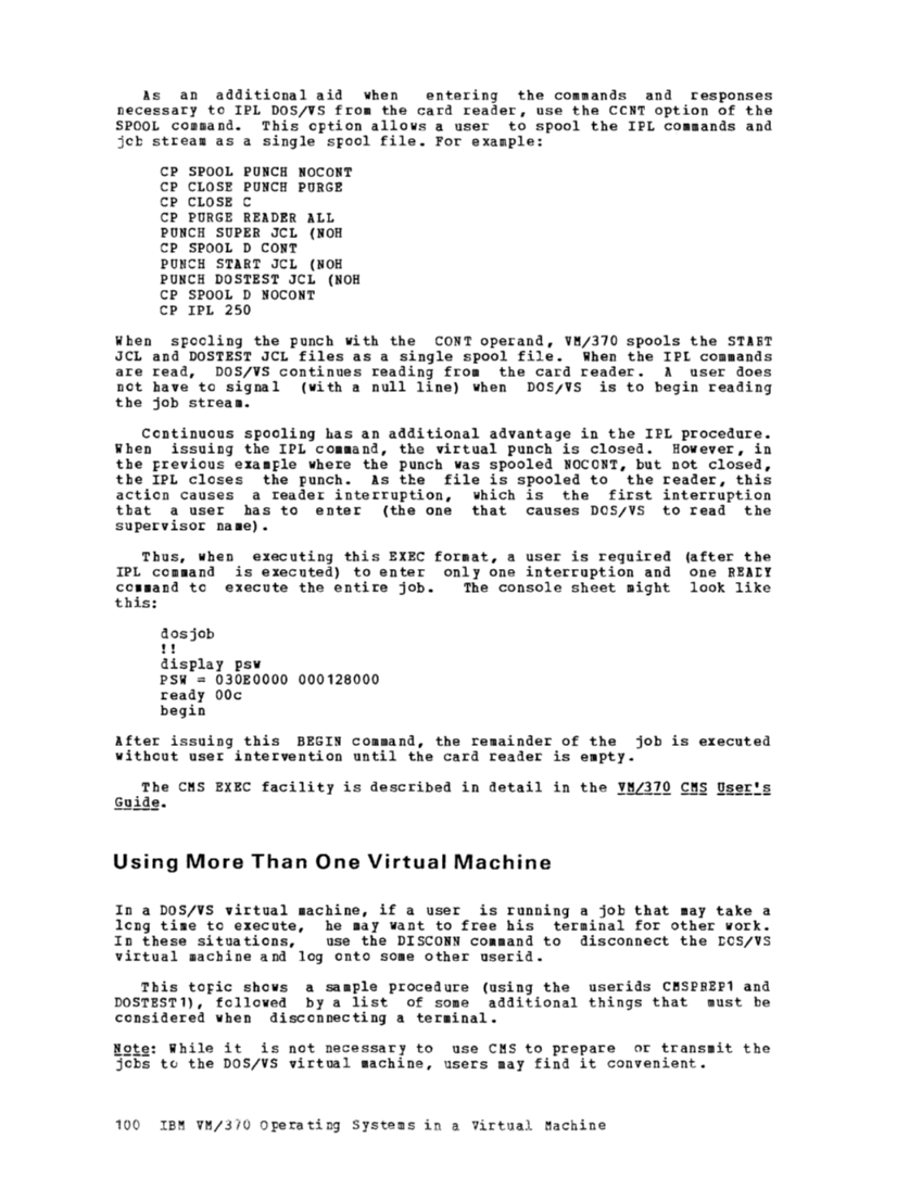 Operating Systems in a Virtual Machine (Rel 6 PLC 17 Apr81) page 115