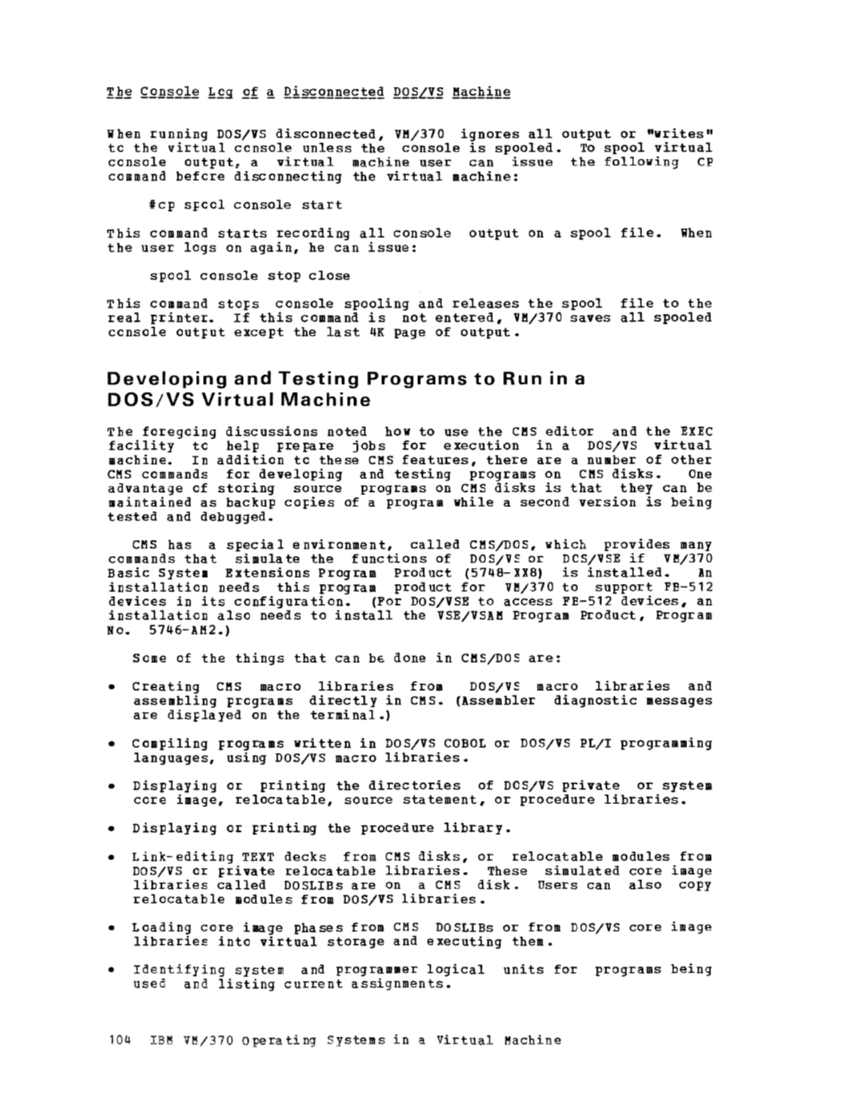 Operating Systems in a Virtual Machine (Rel 6 PLC 17 Apr81) page 119