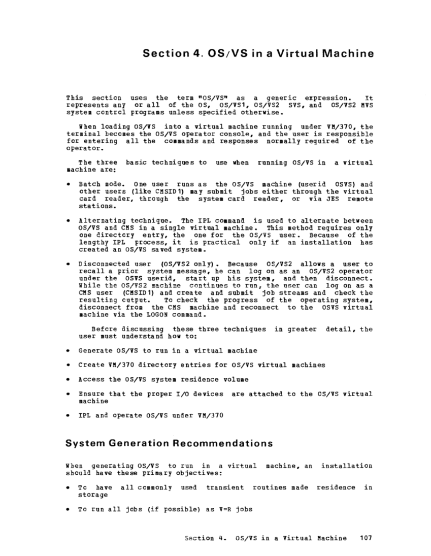 Operating Systems in a Virtual Machine (Rel 6 PLC 17 Apr81) page 122