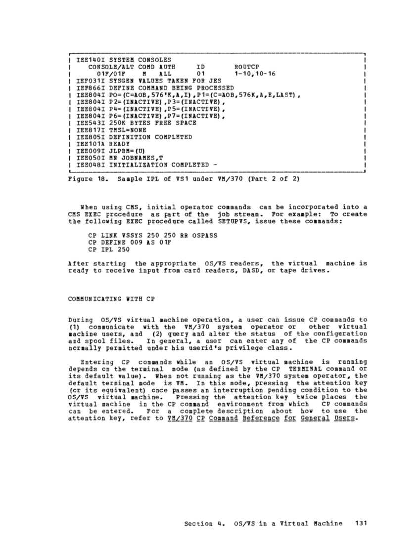Operating Systems in a Virtual Machine (Rel 6 PLC 17 Apr81) page 146