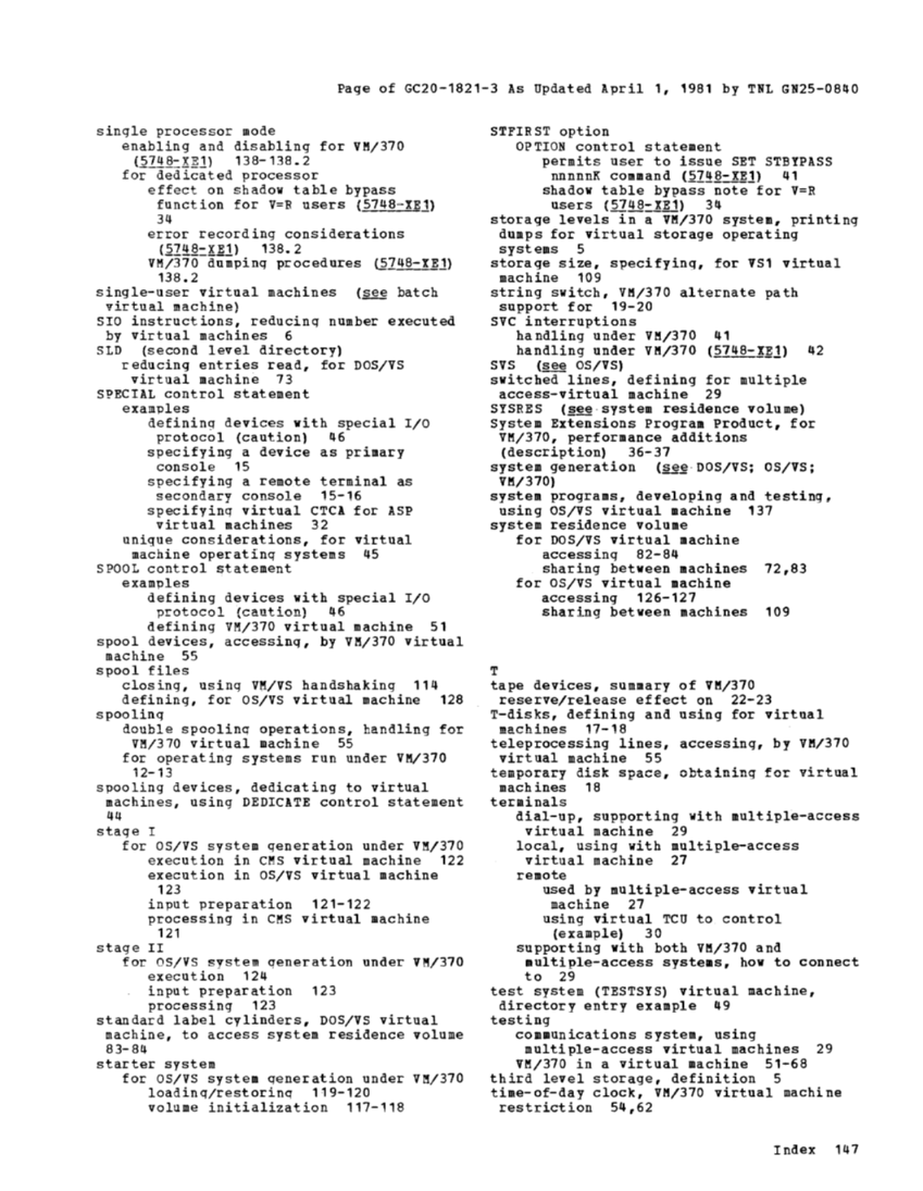 Operating Systems in a Virtual Machine (Rel 6 PLC 17 Apr81) page 163