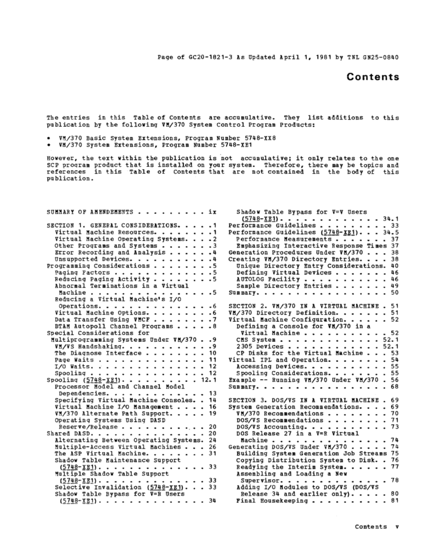 Operating Systems in a Virtual Machine (Rel 6 PLC 17 Apr81) page 5