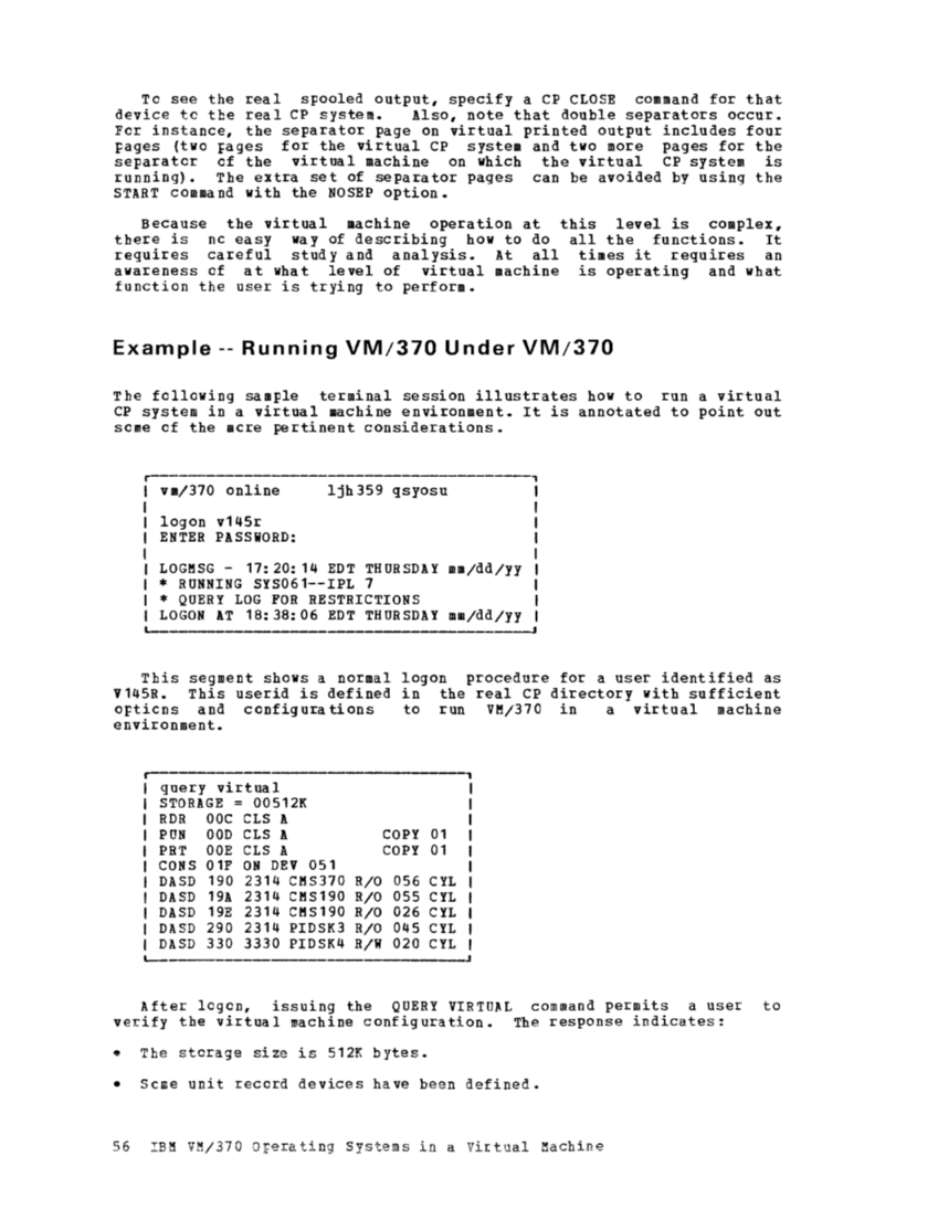Operating Systems in a Virtual Machine (Rel 6 PLC 17 Apr81) page 71