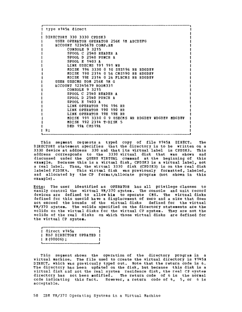 Operating Systems in a Virtual Machine (Rel 6 PLC 17 Apr81) page 73