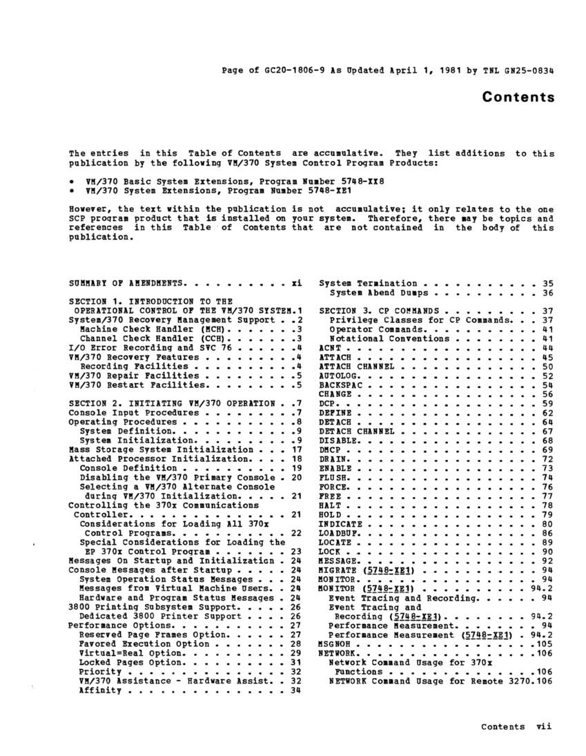 VM370 Operators Guide Rel 6 PLC 17 page 7
