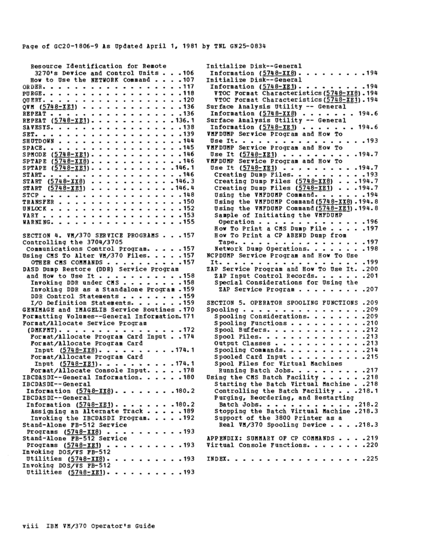 VM370 Operators Guide Rel 6 PLC 17 page 8