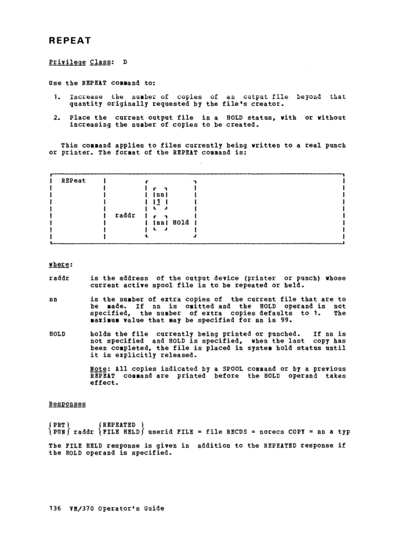 IBM Virtual Machine Facility/370: Operator's Guide 2 page 154