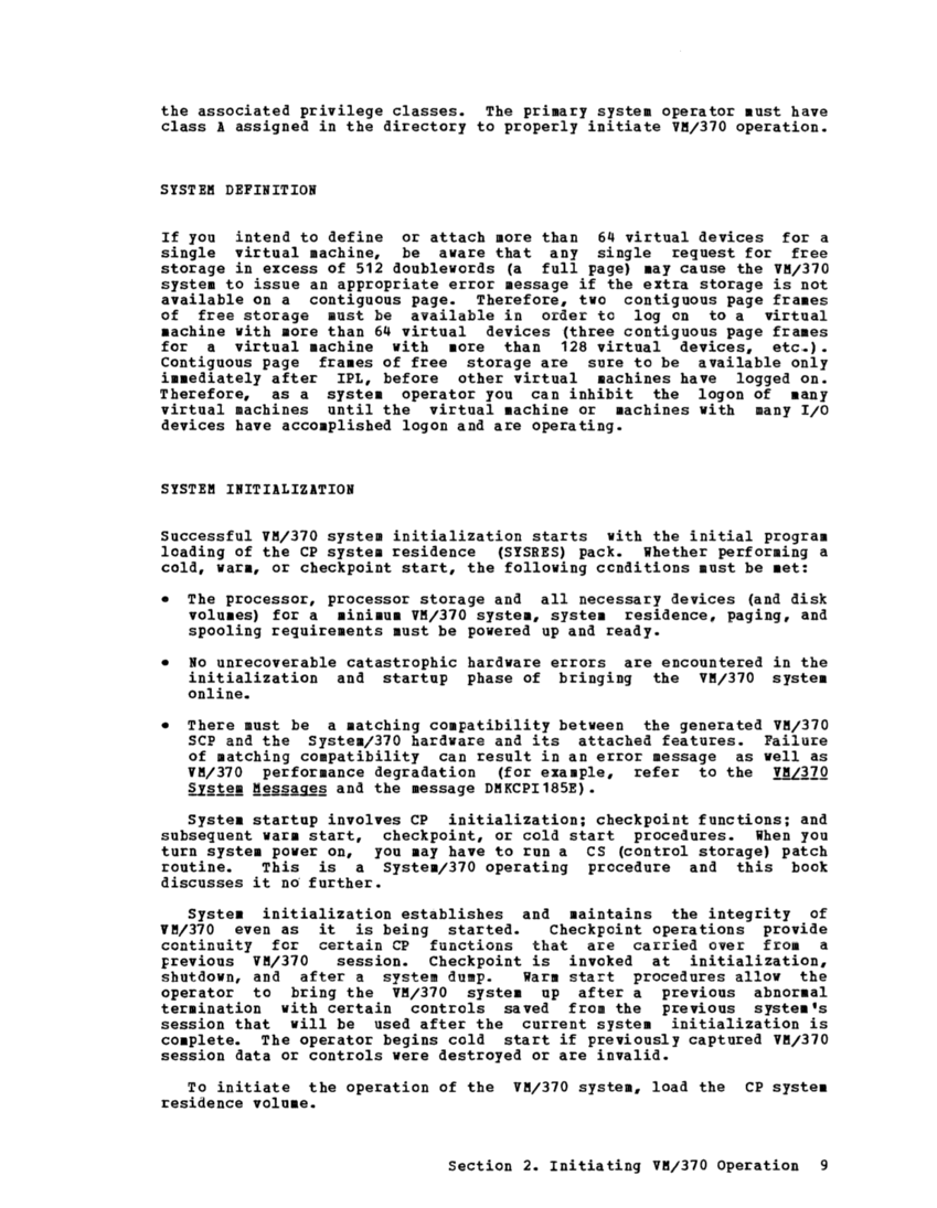 IBM Virtual Machine Facility/370: Operator's Guide 2 page 22