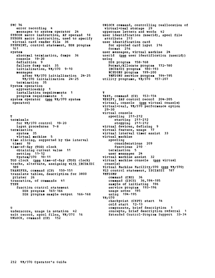 IBM Virtual Machine Facility/370: Operator's Guide 2 page 254