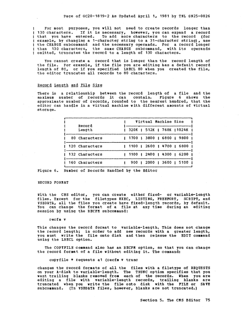 CMS User's Guide (Rel 6 PLC 17 Apr81) page 104