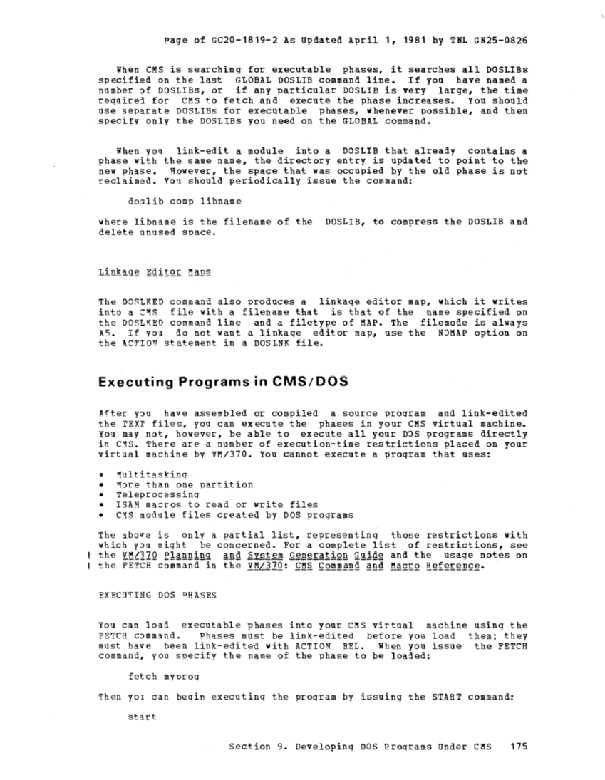 CMS User's Guide (Rel 6 PLC 17 Apr81) page 230