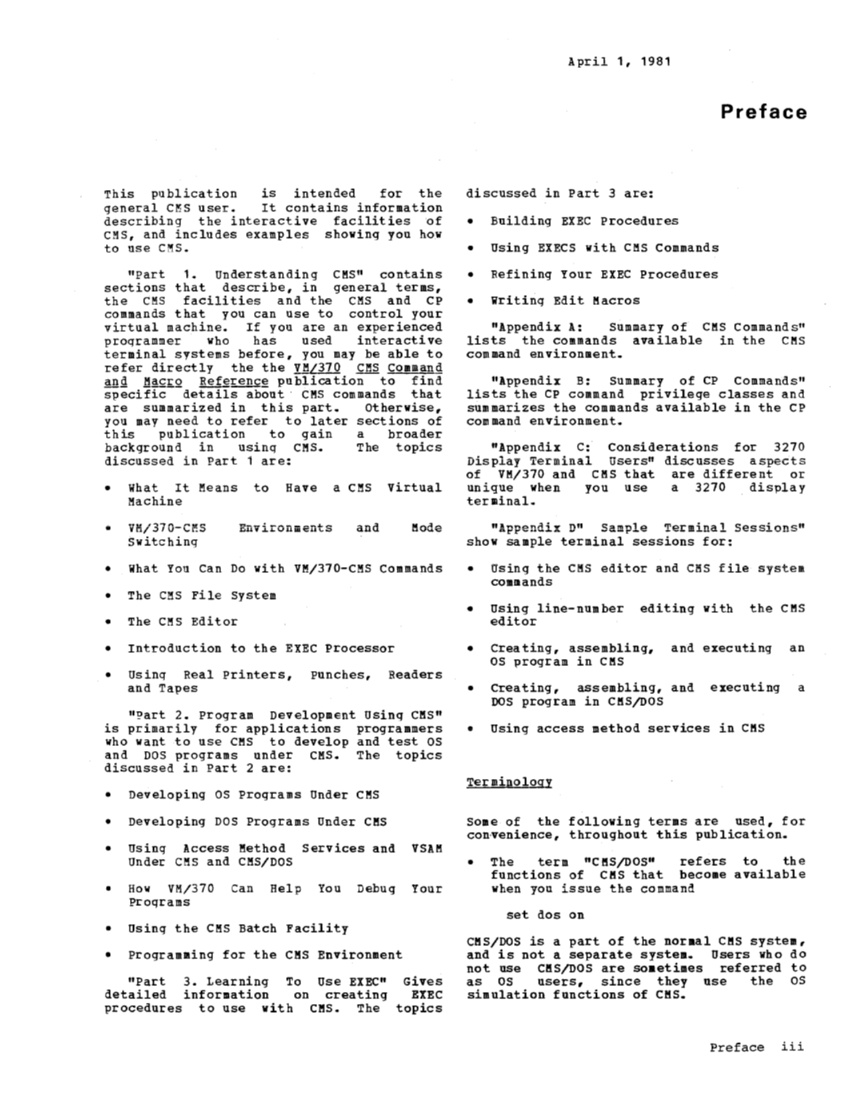 CMS User's Guide (Rel 6 PLC 17 Apr81) page 2