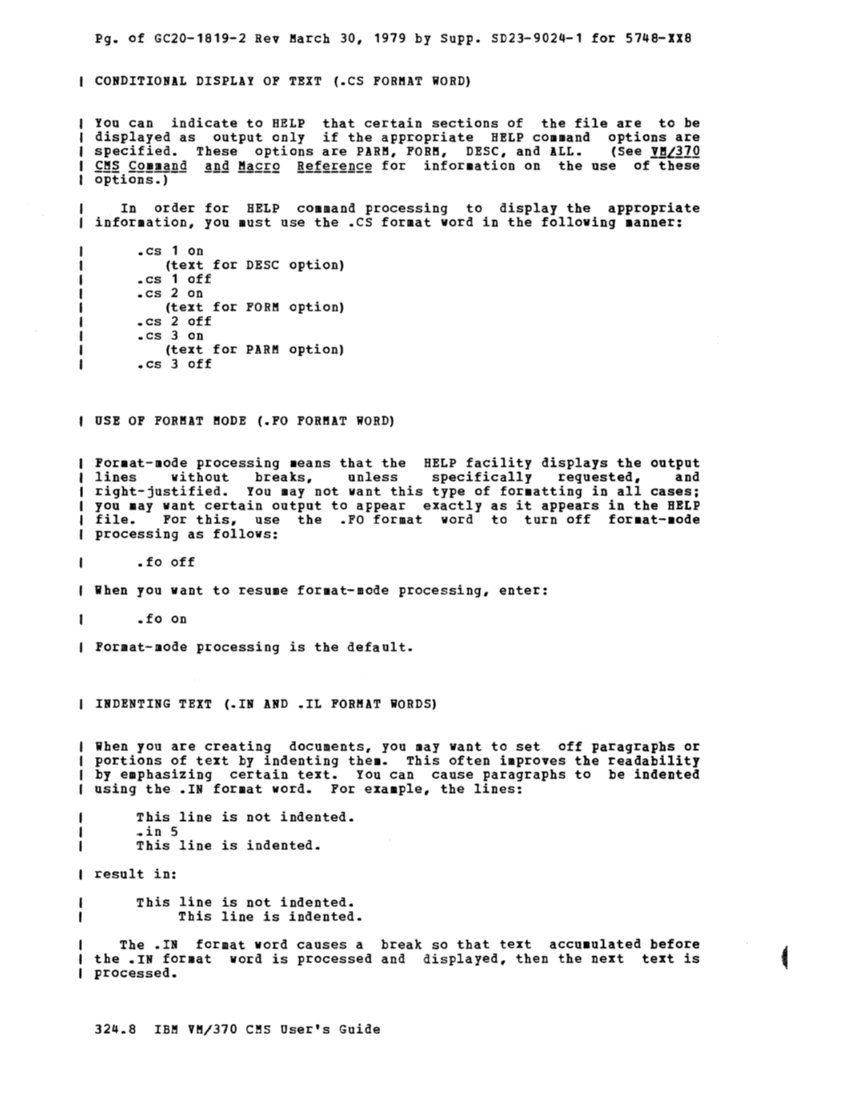 CMS User's Guide (Rel 6 PLC 17 Apr81) page 398