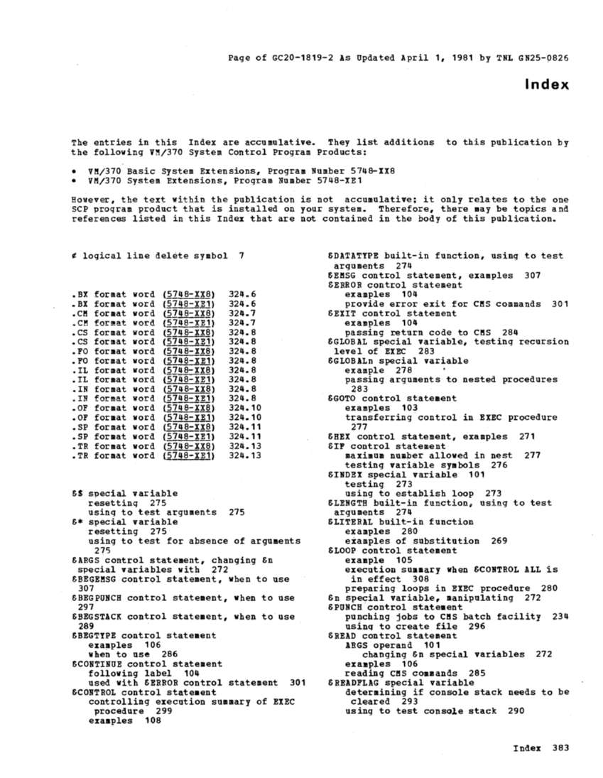 CMS User's Guide (Rel 6 PLC 17 Apr81) page 464