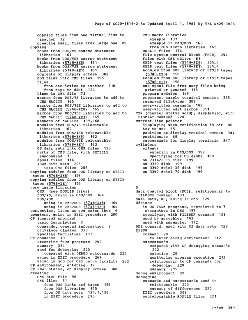 CMS User's Guide (Rel 6 PLC 17 Apr81) page 470