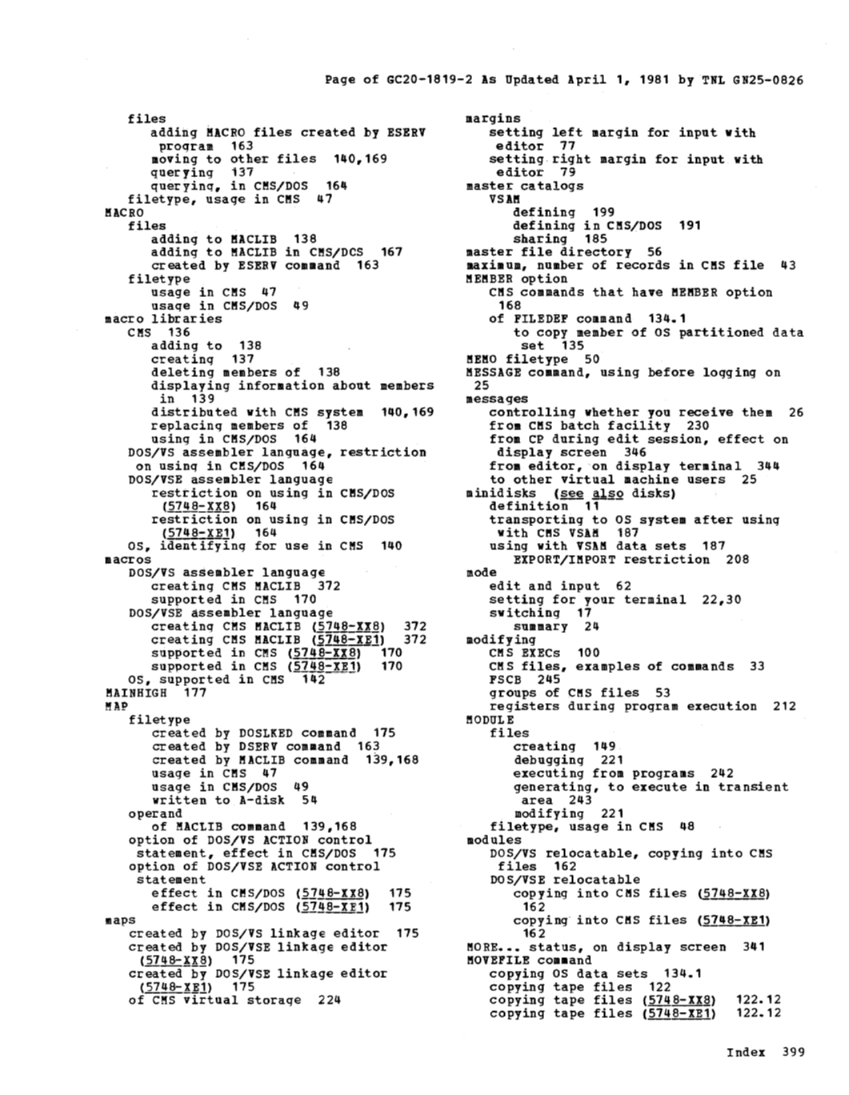 CMS User's Guide (Rel 6 PLC 17 Apr81) page 480