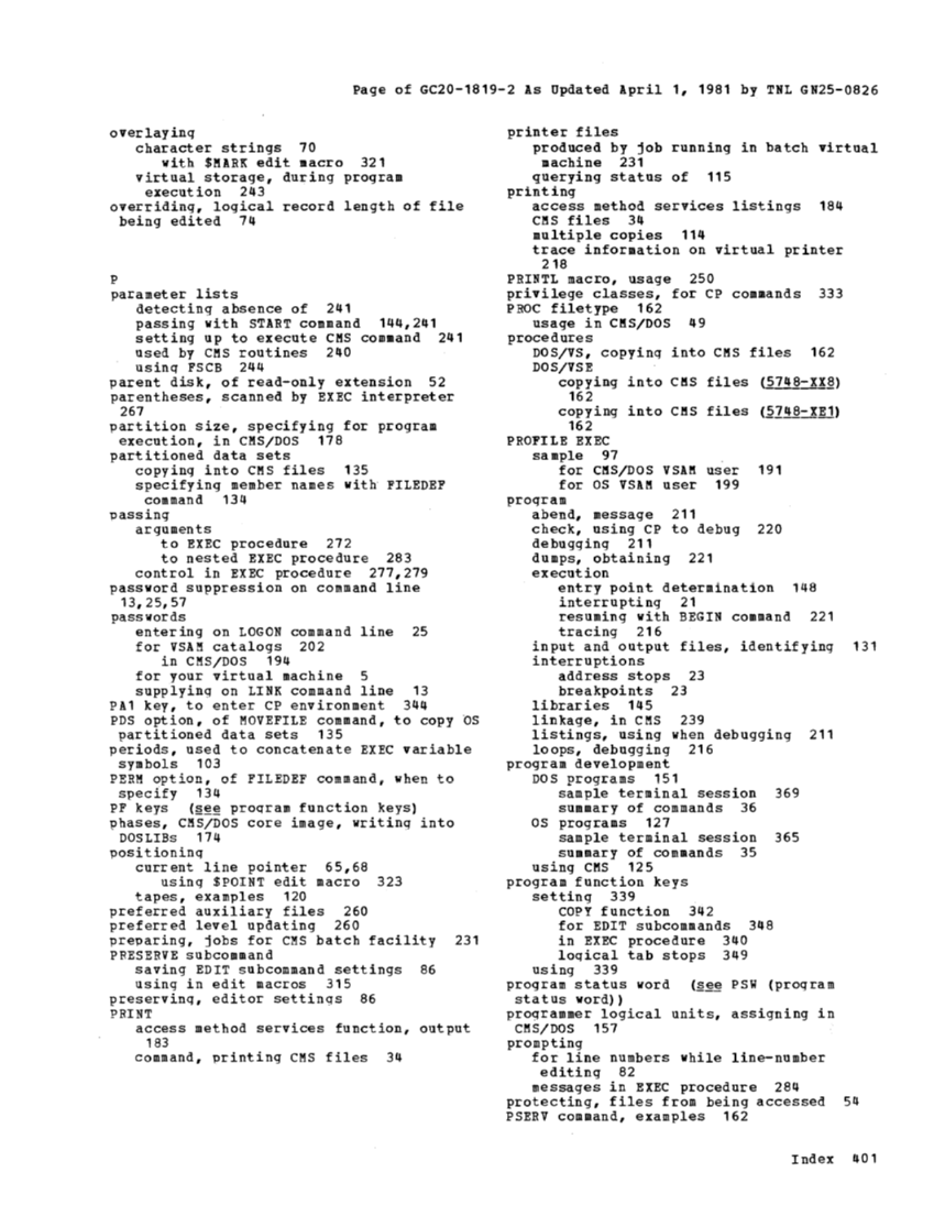 CMS User's Guide (Rel 6 PLC 17 Apr81) page 482