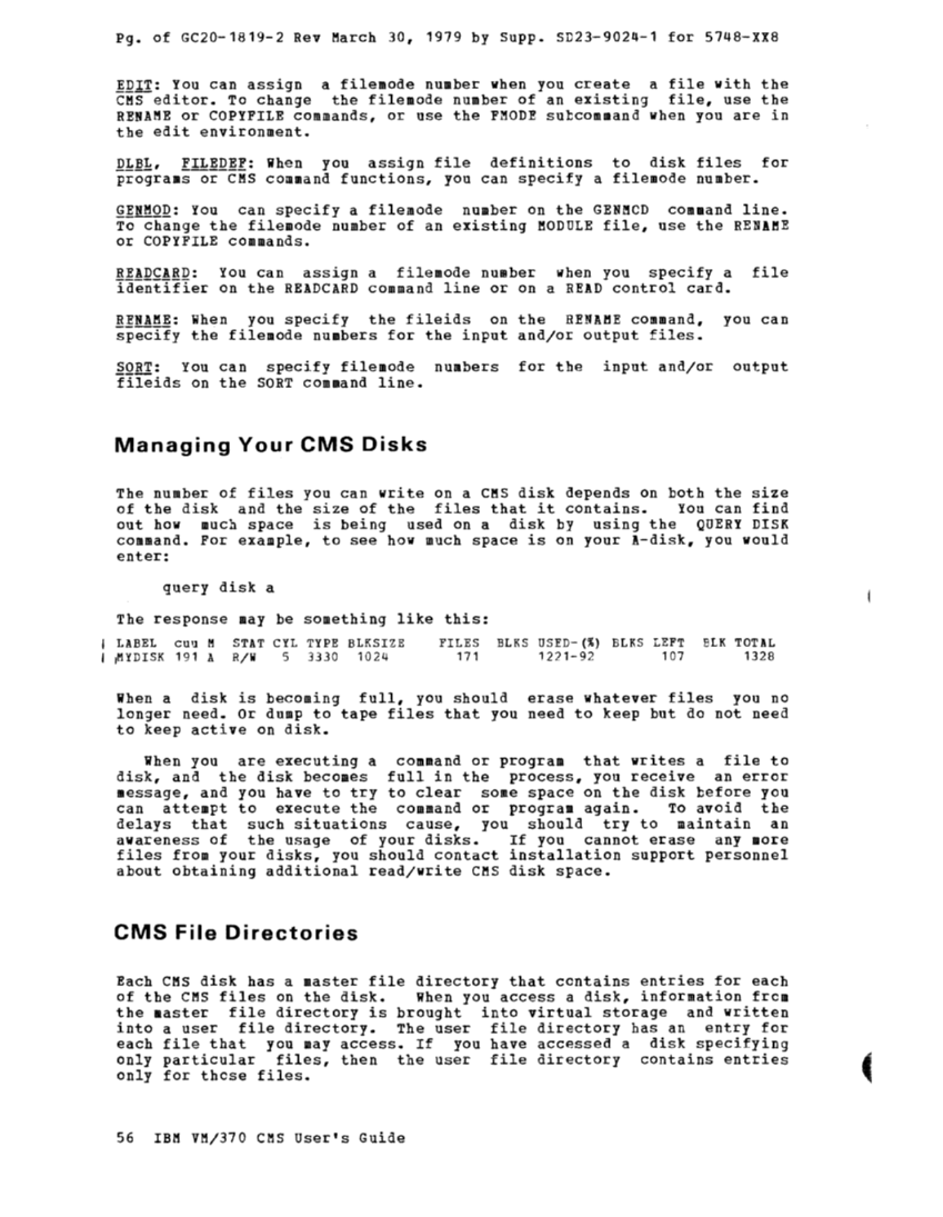 CMS User's Guide (Rel 6 PLC 17 Apr81) page 84