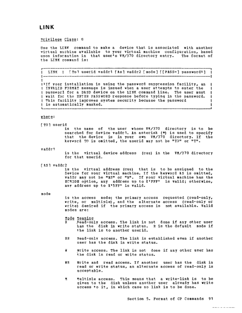 CP Command Reference for General Users (Rel 6 PLC 17 Apr81) page 91