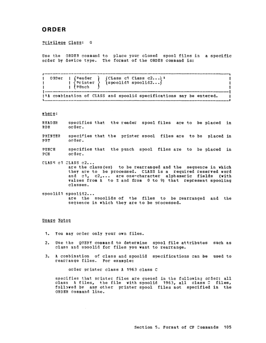 CP Command Reference for General Users (Rel 6 PLC 17 Apr81) page 105