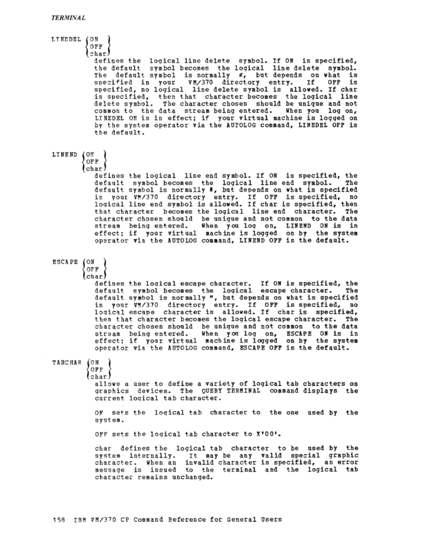 CP Command Reference for General Users (Rel 6 PLC 17 Apr81) page 158