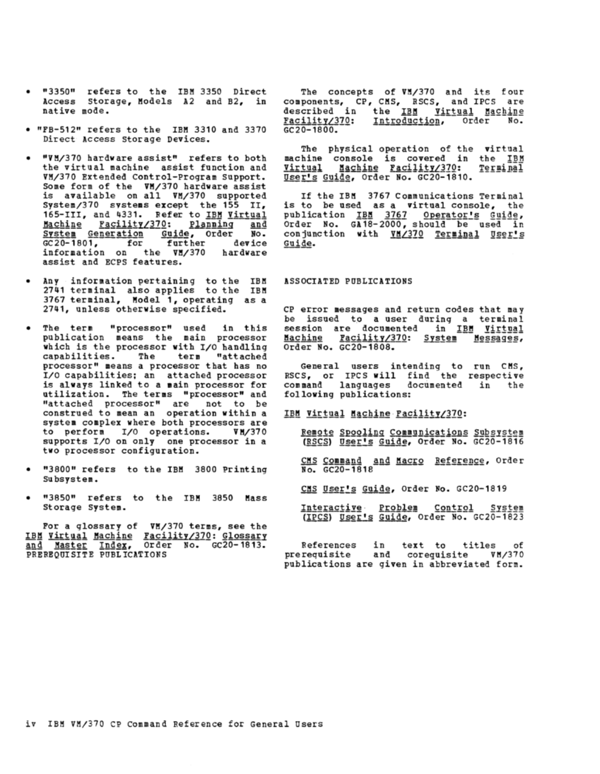 CP Command Reference for General Users (Rel 6 PLC 17 Apr81) page iii