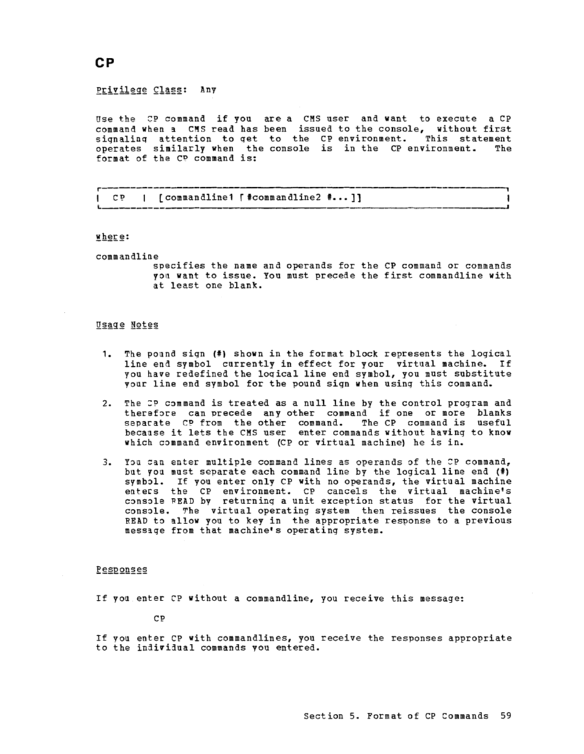 CP Command Reference for General Users (Rel 6 PLC 17 Apr81) page 58