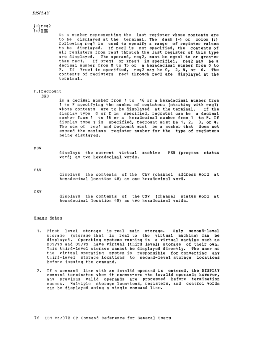 CP Command Reference for General Users (Rel 6 PLC 17 Apr81) page 76