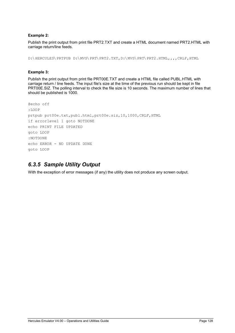 Hercules V4.00.0 - Operations and Utilities Guide - HEUR040000-00 page 127