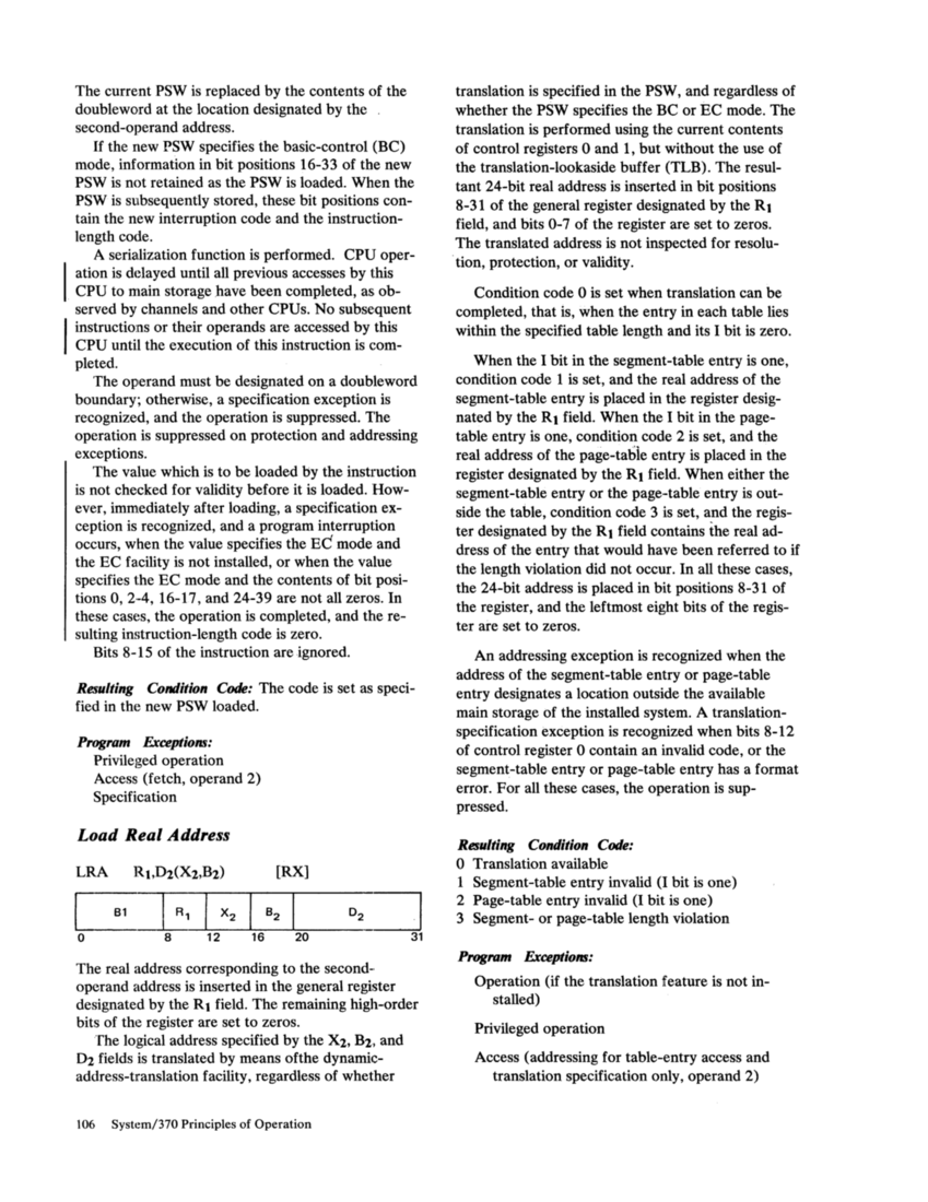 GA22-7000-4 IBM System/370 Principles of Operation Sept 1975 page 106