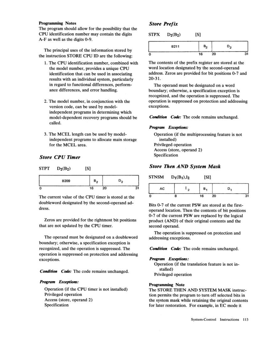 GA22-7000-4 IBM System/370 Principles of Operation Sept 1975 page 113