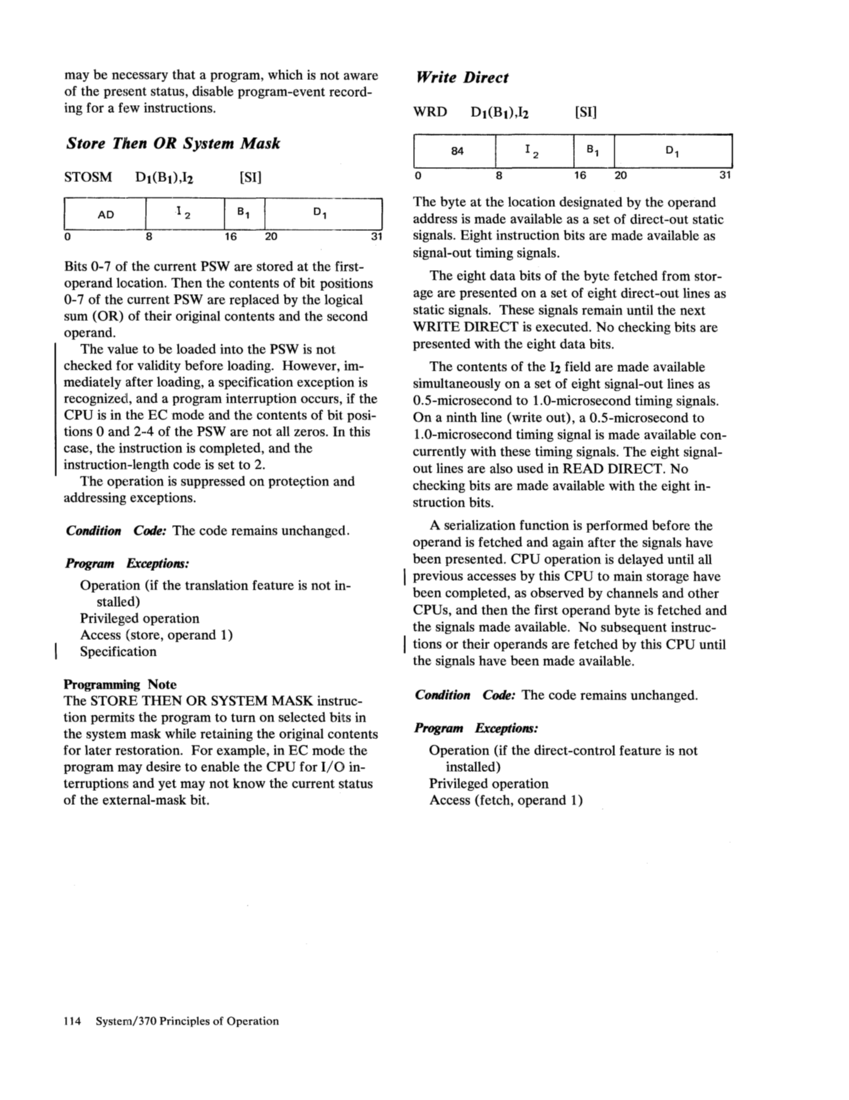 GA22-7000-4 IBM System/370 Principles of Operation Sept 1975 page 114