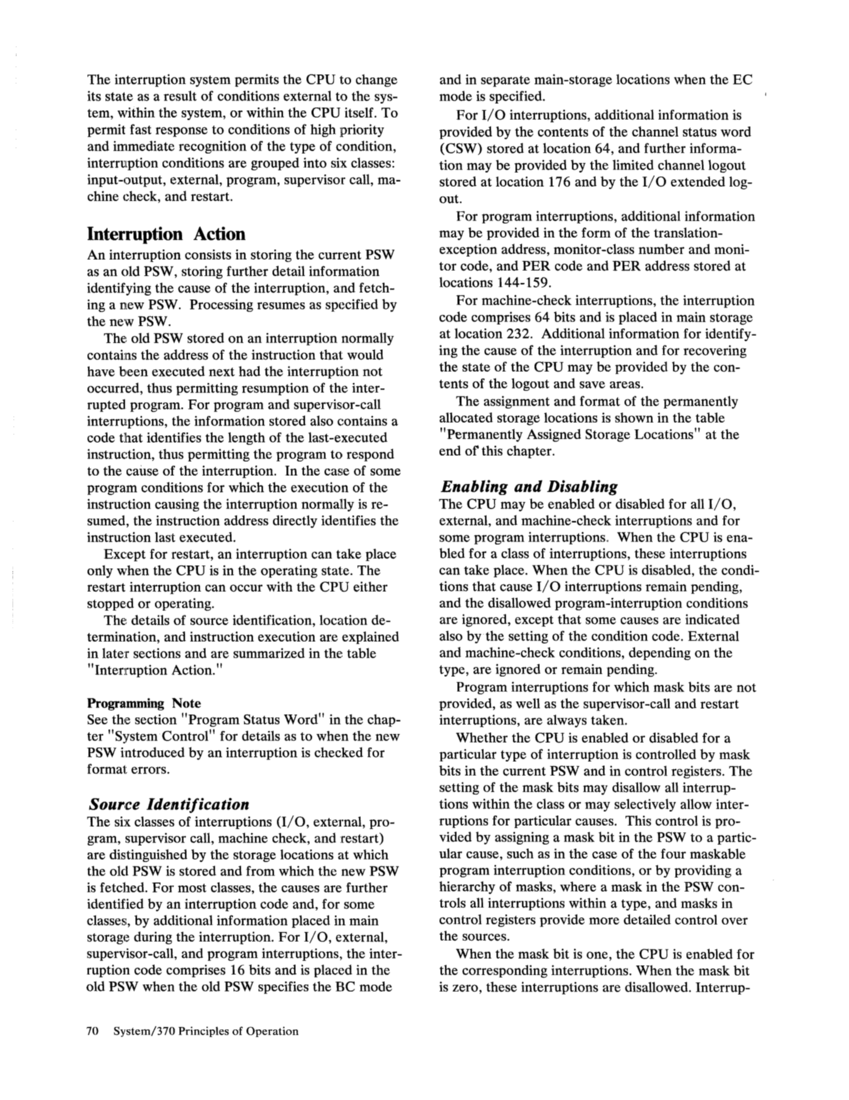 GA22-7000-4 IBM System/370 Principles of Operation Sept 1975 page 70