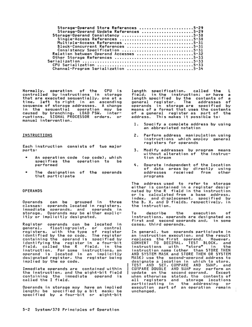 GA22-7000-10 IBM System/370 Principles of Operation Sept 1987 page 5-1