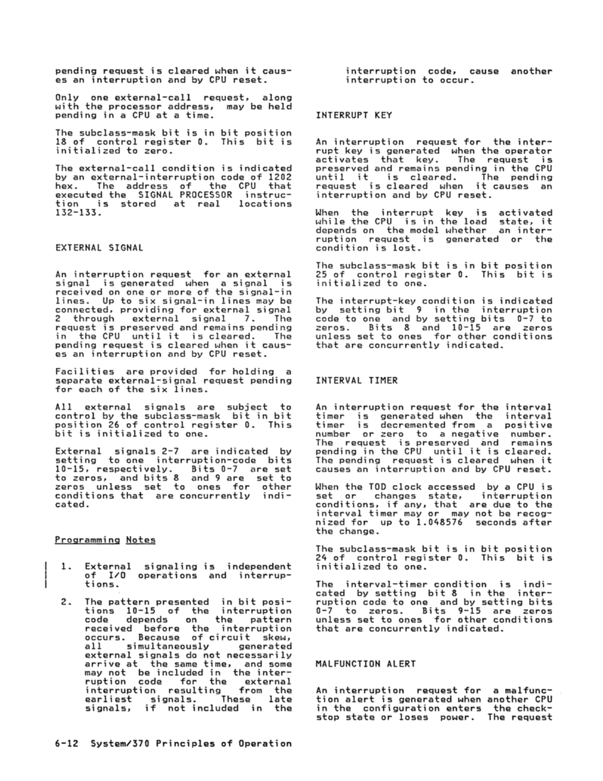 GA22-7000-10 IBM System/370 Principles of Operation Sept 1987 page 6-11