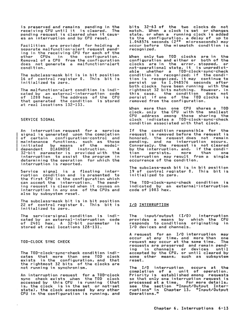 GA22-7000-10 IBM System/370 Principles of Operation Sept 1987 page 6-13