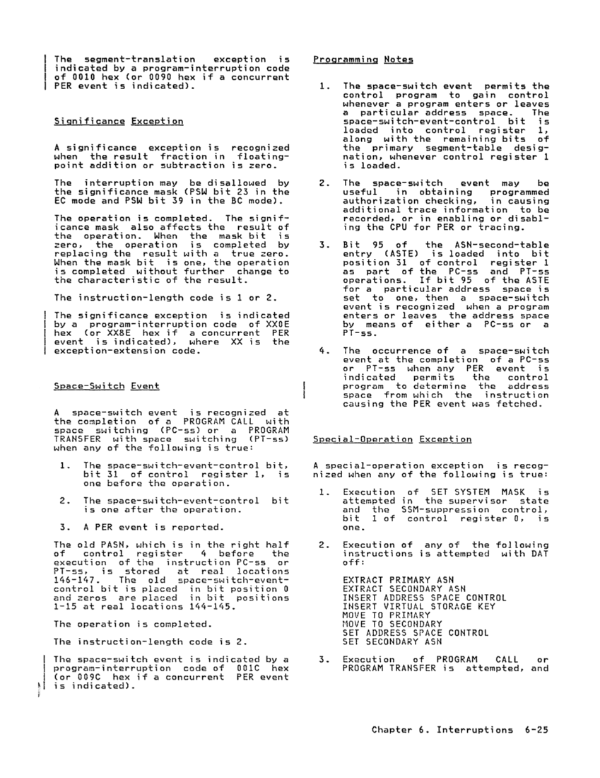 GA22-7000-10 IBM System/370 Principles of Operation Sept 1987 page 6-25