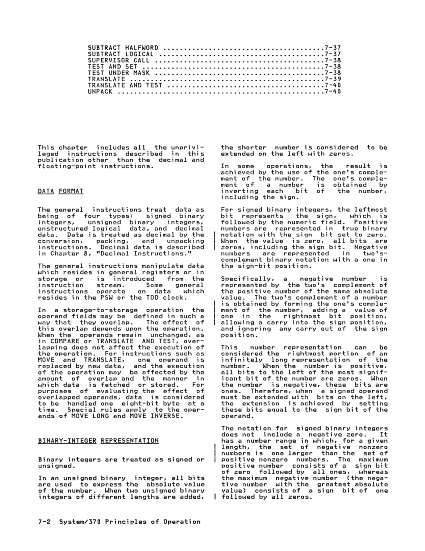 GA22-7000-10 IBM System/370 Principles of Operation Sept 1987 page 7-1