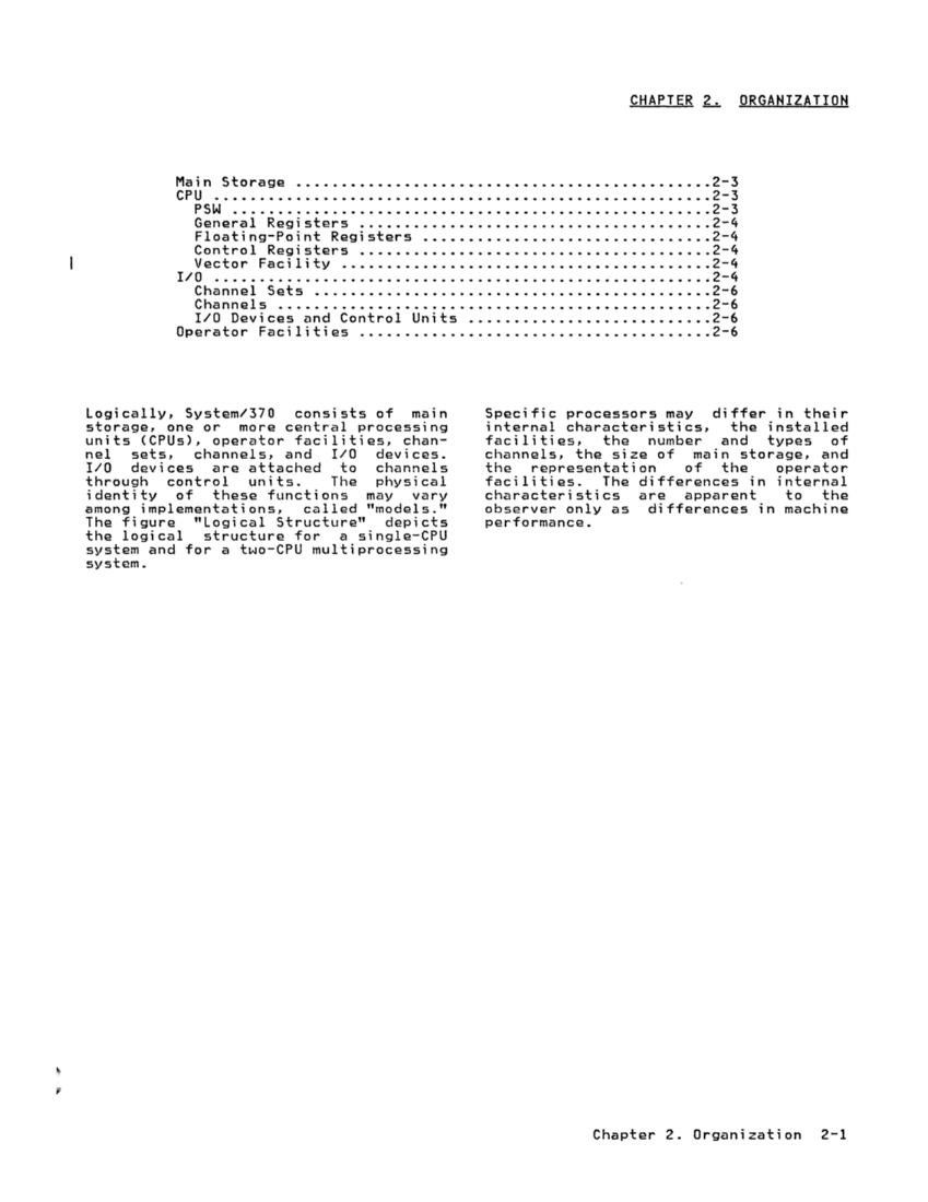 GA22-7000-10 IBM System/370 Principles of Operation Sept 1987 page 2-1