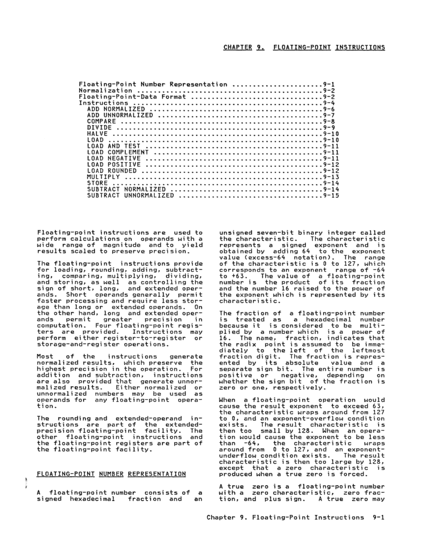 GA22-7000-10 IBM System/370 Principles of Operation Sept 1987 page 9-1