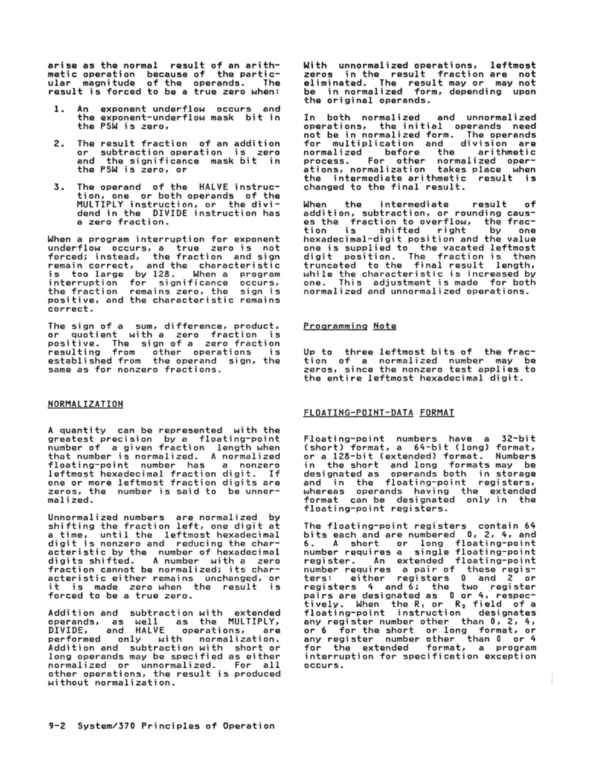 GA22-7000-10 IBM System/370 Principles of Operation Sept 1987 page 9-1