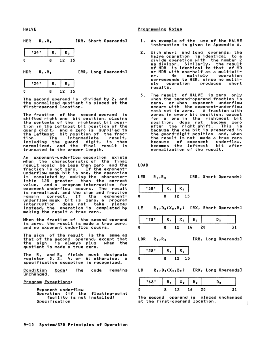 GA22-7000-10 IBM System/370 Principles of Operation Sept 1987 page 9-9