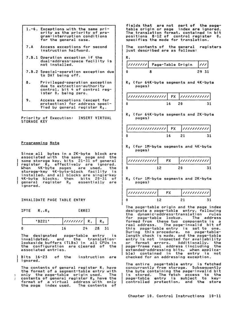 GA22-7000-10 IBM System/370 Principles of Operation Sept 1987 page 10-11